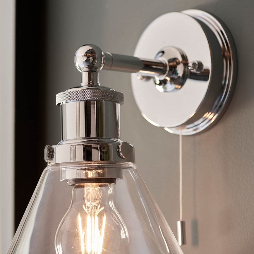 Endon 95513- Faretto da parete per bagno TOULON 1xE27/10W/230V IP44 cromo lucido