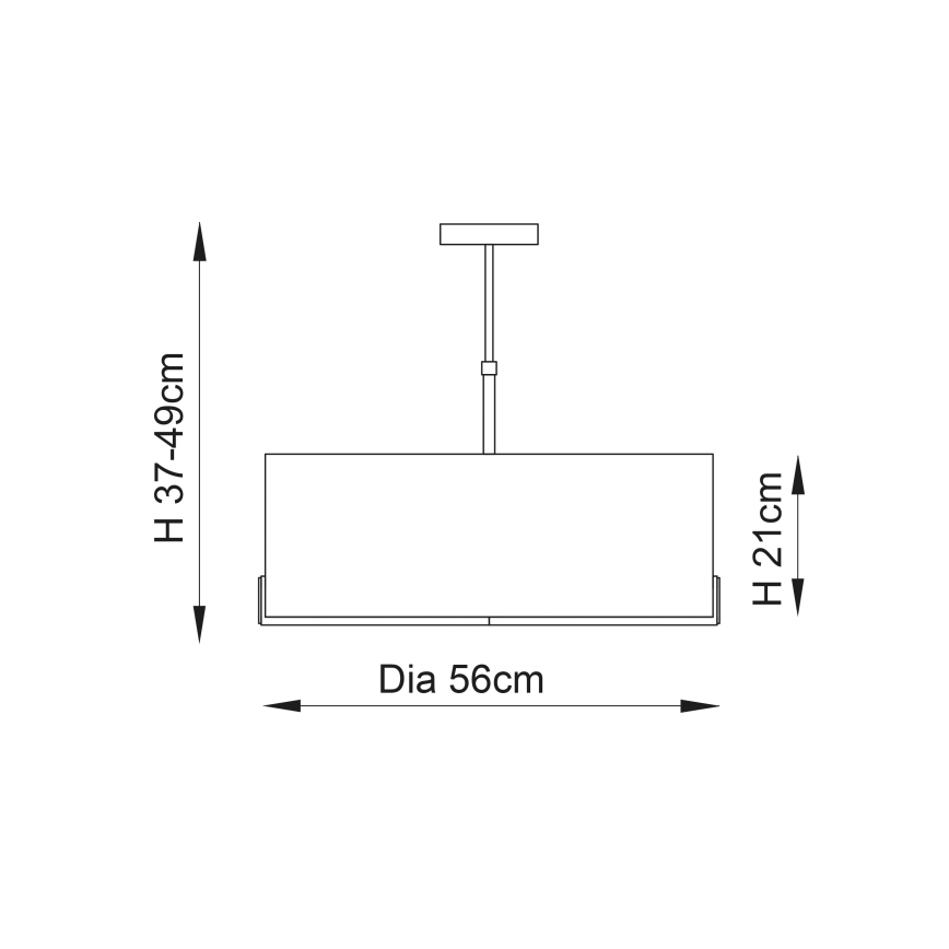 Endon 95834 - Lampadario a sospensione con supporto rigido HAYFIELD 3xE27/40W/230V cromo opaco/beige