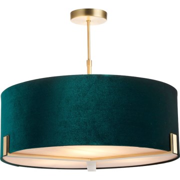 Endon 95839 - Lampadario a sospensione con supporto rigido HAYFIELD 3xE27/40W/230V ottone/verde