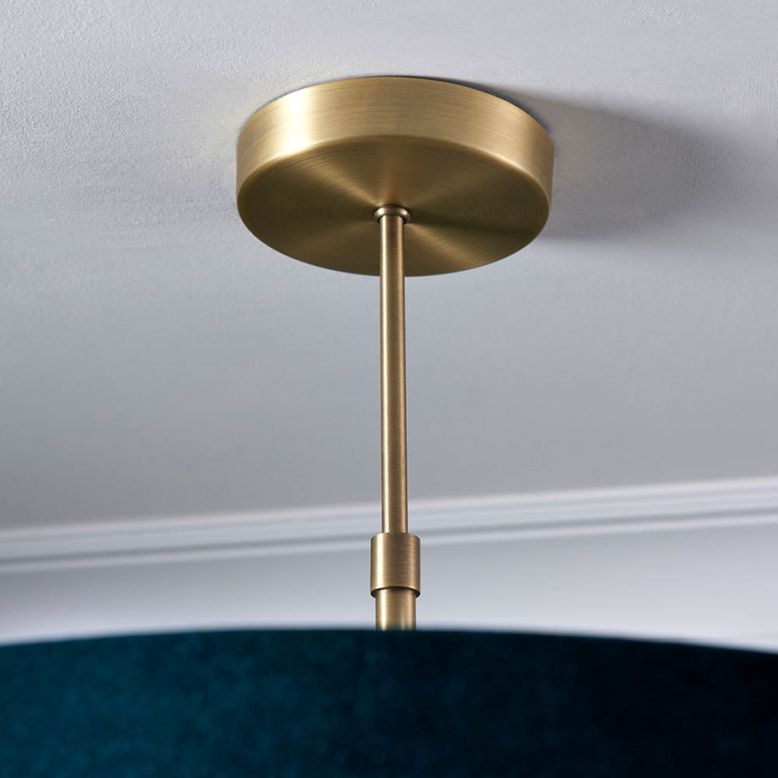 Endon 95839 - Lampadario a sospensione con supporto rigido HAYFIELD 3xE27/40W/230V ottone/verde