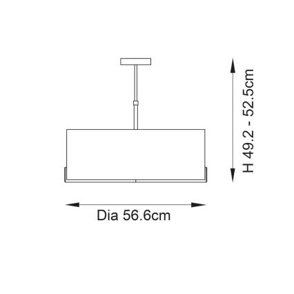 Endon 95839 - Lampadario a sospensione con supporto rigido HAYFIELD 3xE27/40W/230V ottone/verde