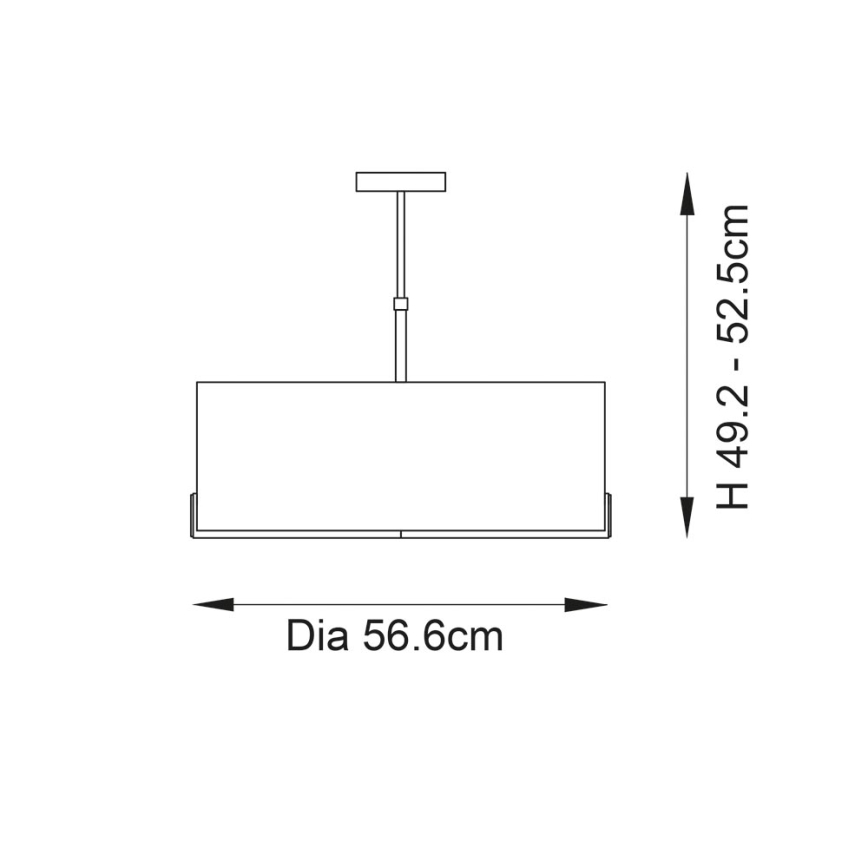 Endon 95839 - Lampadario a sospensione con supporto rigido HAYFIELD 3xE27/40W/230V ottone/verde