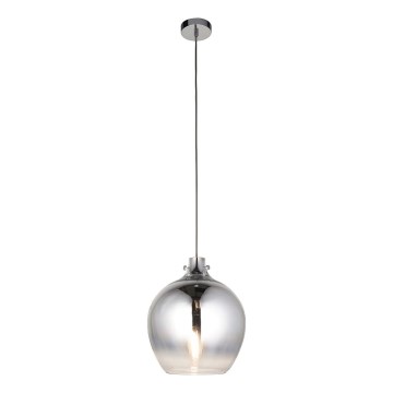 Endon 96442 - Lampadario a sospensione con filo PANTHER 1xE27/10W/230V cromo lucido/fumé