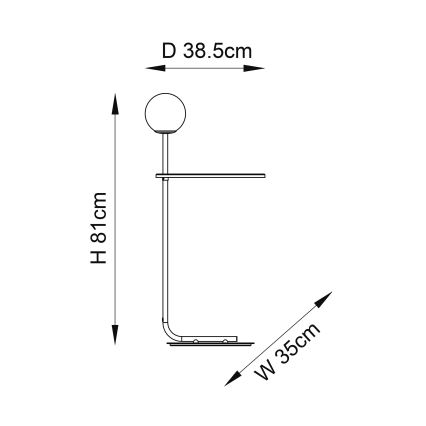 Endon 96713 - Lampada da terra HALO 1xG9/3W/230V nero/bianco