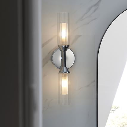 Endon 97172 - Applique da parete per bagno NATORI 2xG9/3W/230V IP44 cromo lucido