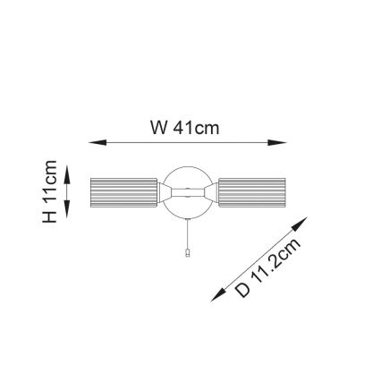 Endon 97172 - Applique da parete per bagno NATORI 2xG9/3W/230V IP44 cromo lucido