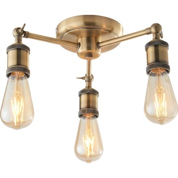Endon 97243 - Faretto HAL 3xE27/10W/230V ottone