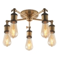 Endon 97244 - Lampada a 5 faretti HAL 5xE27/40W/230V in ottone