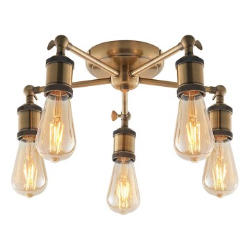 Endon 97244 - Spot HAL 5xE27/40W/230V laiton