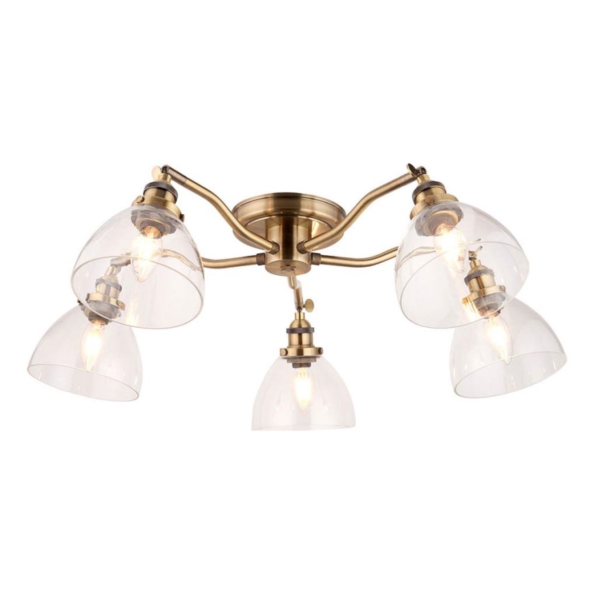 Endon 97248 - Faretto HANSEN 5xE14/7W/230V in ottone