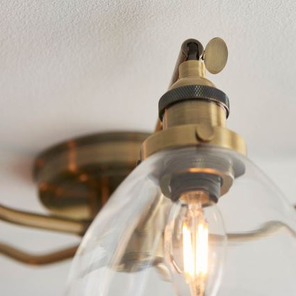 Endon 97248 - Faretto HANSEN 5xE14/7W/230V in ottone