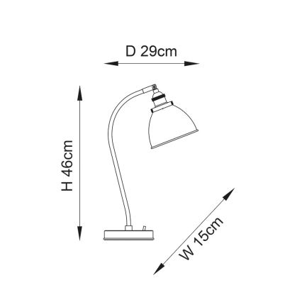 Endon 98752 - Lampe de table FRANKLIN 1xE14/7W/230V chrome mat/anthracite