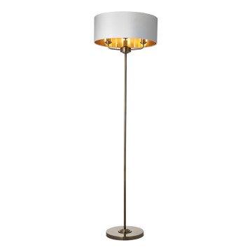 Endon 98935 - Lampadaire HIGHCLERE 3xE14/40W/230V blanc/laiton d. 47 cm