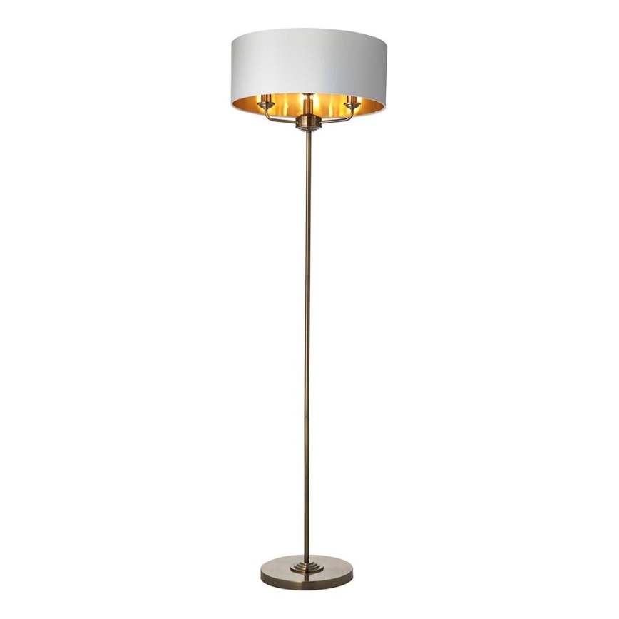 Endon 98935 - Lampadaire HIGHCLERE 3xE14/40W/230V blanc/laiton d. 47 cm