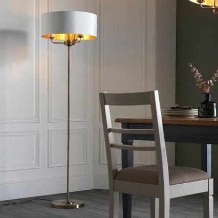 Endon 98935 - Lampadaire HIGHCLERE 3xE14/40W/230V blanc/laiton d. 47 cm