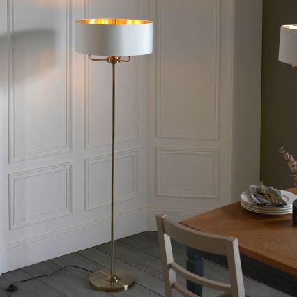 Endon 98935 - Lampadaire HIGHCLERE 3xE14/40W/230V blanc/laiton d. 47 cm