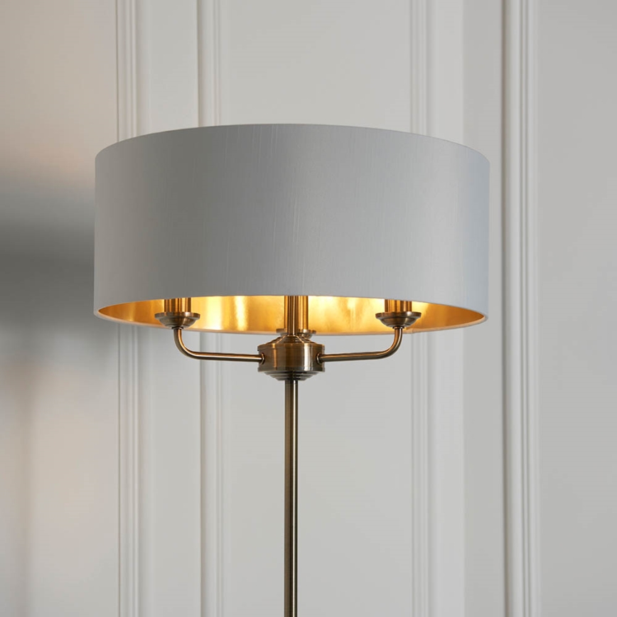 Endon 98935 - Lampadaire HIGHCLERE 3xE14/40W/230V blanc/laiton d. 47 cm