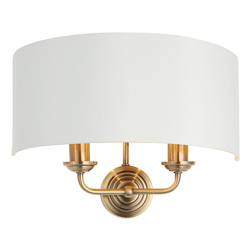 Endon 98937 - Applique HIGHCLERE 2xE14/40W/230V bianco/ottone