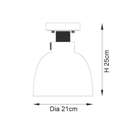 Endon 99106 - Plafoniera URBAN 1xE27/10W/230V nero/limpido