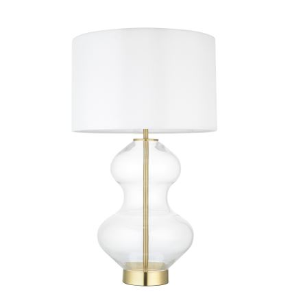 Endon 99110 - Dimmbare Tischlampe KELDA 1xE27/10W/230V weiß/gold