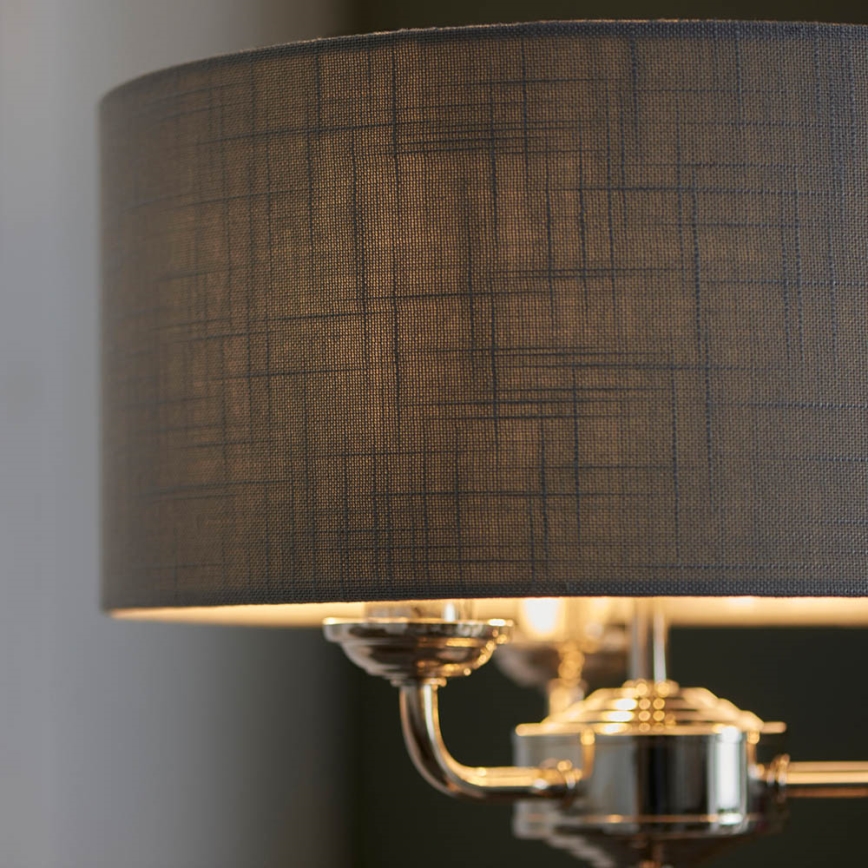 Endon 99149 - Lampada da tavolo HIGHCLERE 3xE14/18W/230V grigio/cromo lucido diametro 32 cm