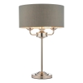 Endon 99149 - Lampe de table HIGHCLERE 3xE14/18W/230V gris/chrome brillant