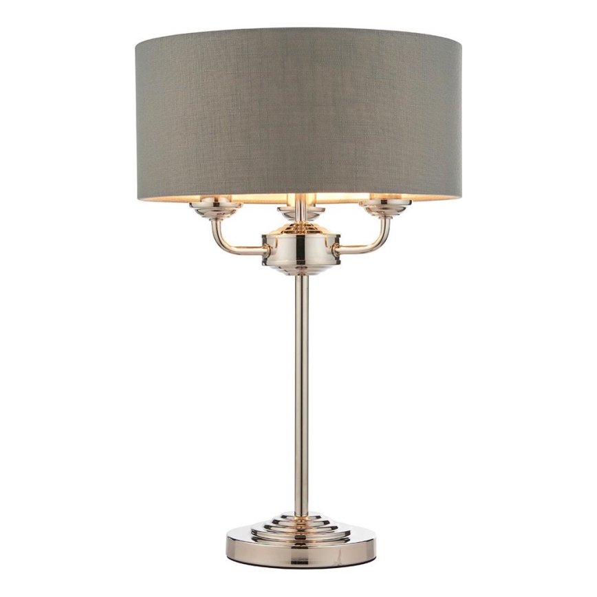 Endon 99149 - Lampe de table HIGHCLERE 3xE14/18W/230V gris/chrome brillant