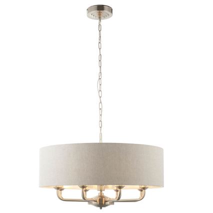 Endon 99152 - Hängeleuchte an Kette HIGHCLERE 8xE14/40W/230V grau/matt Chrom d 70 cm