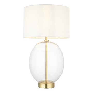Endon 99292 - Dimmbare Tischlampe KELDA 1xE27/10W/230V creme/gold