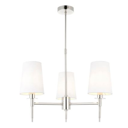 Endon 99455 - Lampadario a stelo 3xE14/6W/230V cromo lucido/bianco
