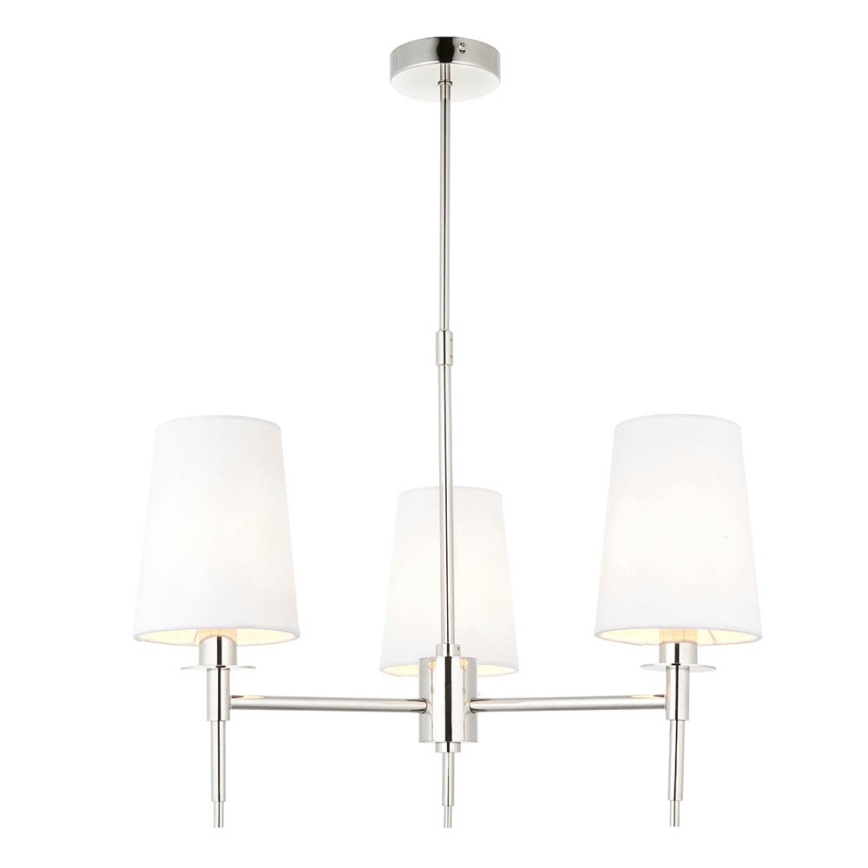 Endon 99455 - Lampadario a stelo 3xE14/6W/230V cromo lucido/bianco