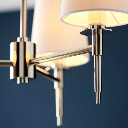 Endon 99455 - Lampadario a stelo 3xE14/6W/230V cromo lucido/bianco