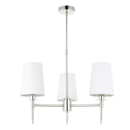 Endon 99455 - Suspension à tige 3xE14/6W/230V chromé brillant/blanc