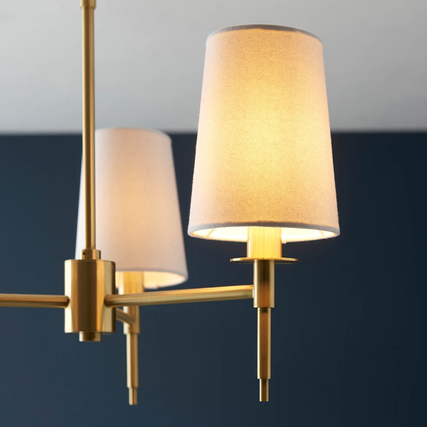 Endon 99456 - Pendelleuchte mit Stange 3xE14/6W/230V gold/weiß