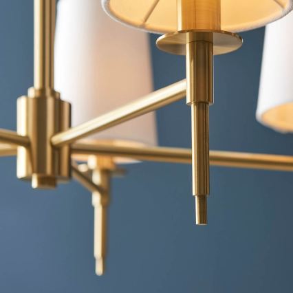 Endon 99458 - Kronleuchter mit Kette 5xE14/6W/230V gold/weiß