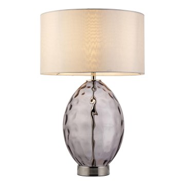 Endon 99581 - Lampada da tavolo dimmerabile ERIN 1xE27/10W/230V crema/cromo opaco/nero fumé