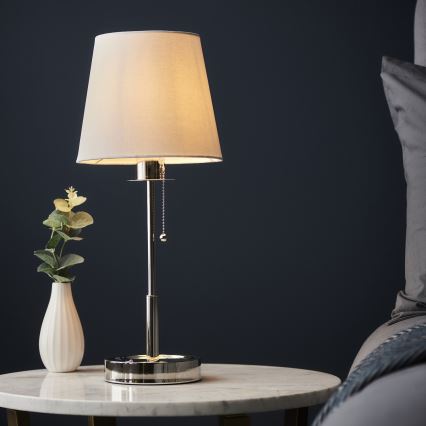 Endon 99596 - Lampada da tavolo 1xE27/10W/230V bianca/cromo lucido