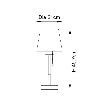 Endon 99596 - Lampada da tavolo 1xE27/10W/230V bianca/cromo lucido