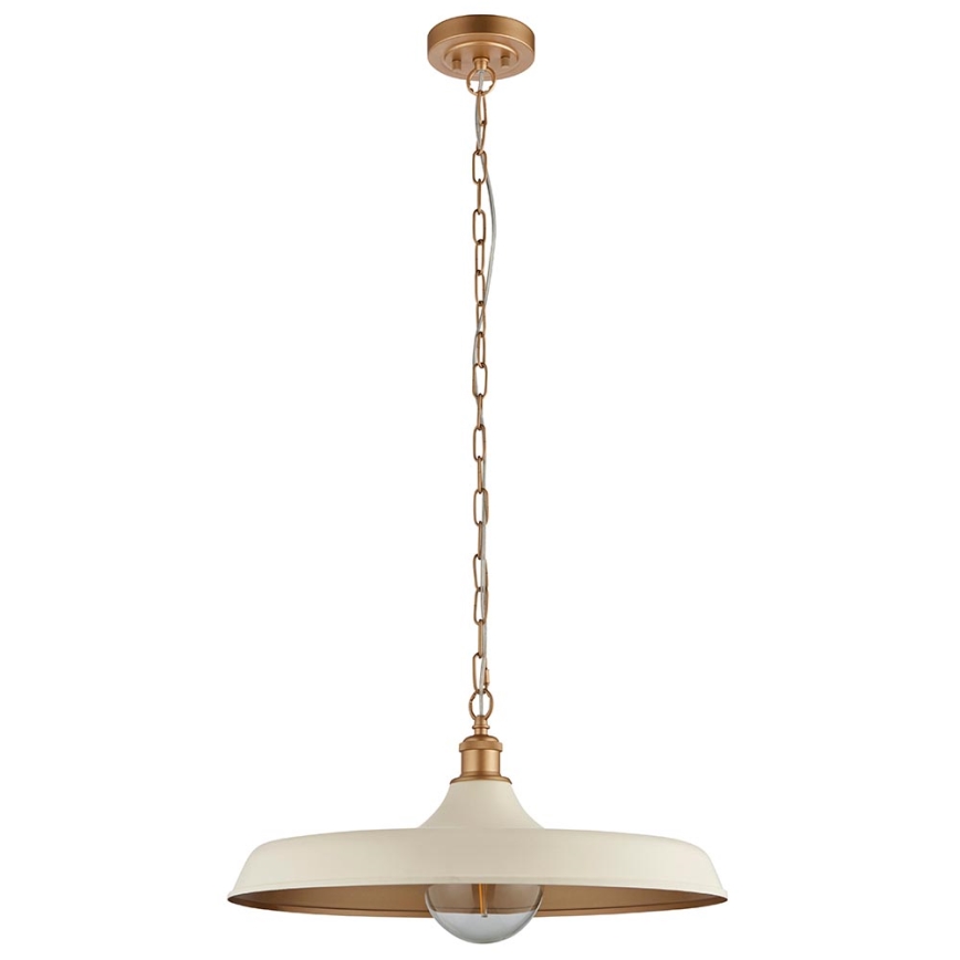 Endon 99999 - Kronleuchter an Kette SABIAN 1xE27/10W/230V creme/gold