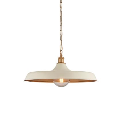 Endon 99999 - Kronleuchter an Kette SABIAN 1xE27/10W/230V creme/gold