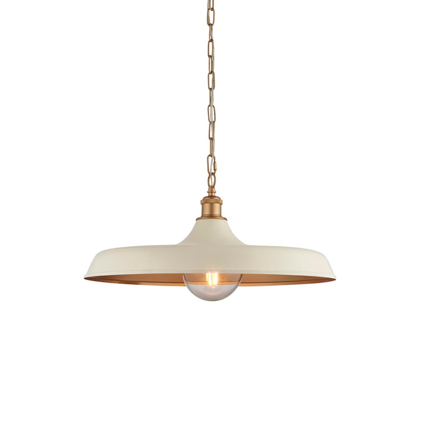 Endon 99999 - Lampadario a catena SABIAN 1xE27/10W/230V crema/oro