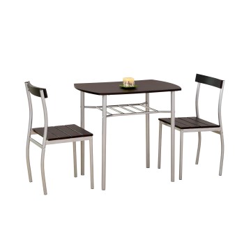 Ensemble balcon LANCE 82x50 cm métal/wengé