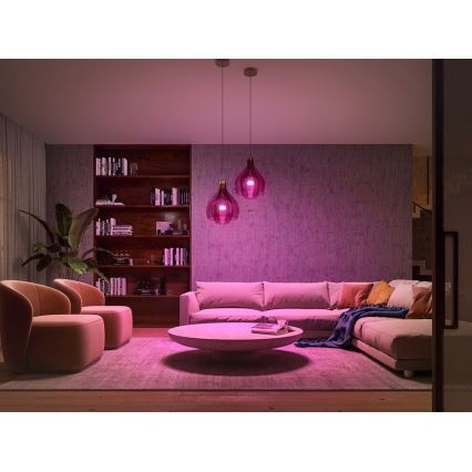 Ensemble de base Philips Hue WHITE AND COLOR AMBIANCE 3xE27/9W/230V 2000-6500K + dispositif d'interconnexion