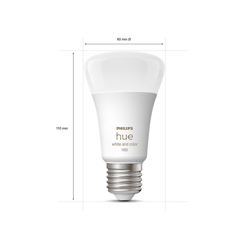 Ensemble de base Philips Hue WHITE AND COLOR AMBIANCE 3xE27/9W/230V 2000-6500K + dispositif d'interconnexion