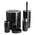 Ensemble de salle de bain CARMEN 5 pce noir/chrome brillant