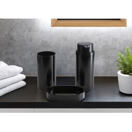 Ensemble de salle de bain CARMEN 5 pce noir