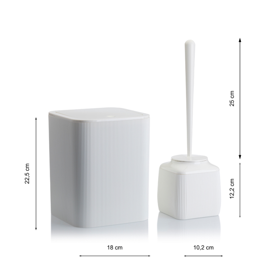 Ensemble de salle de bain CRYSTAL 5 pce blanc