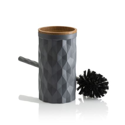 Ensemble de salle de bain REINA 5 pce anthracite/marron
