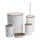 Ensemble de salle de bain REINA 5 pce blanc/marron