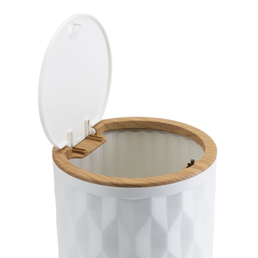 Ensemble de salle de bain REINA 5 pce blanc/marron